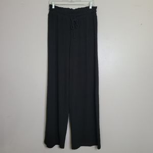 Maverick The Collection Black Wide Leg Waffle Knit Pants